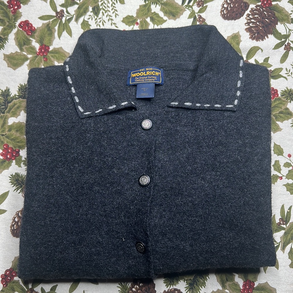 Woolrich Button Up Jacket With Embroidered Villag… - image 2